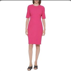 NWT Calvin Klein Knee-Length Sheath dress in pink size large 16